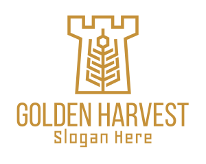 Golden Wheat Tower logo design