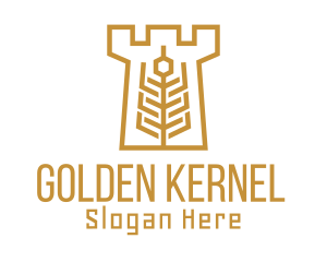 Golden Wheat Tower logo design