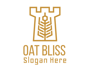 Golden Wheat Tower logo design