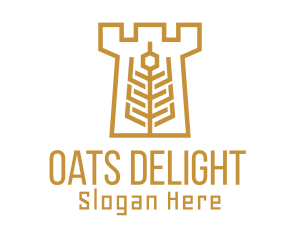 Golden Wheat Tower logo design