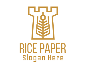 Golden Wheat Tower logo design