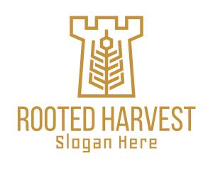 Golden Wheat Tower logo design