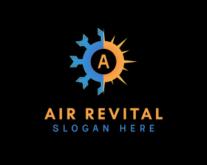 Heating Cooling Element logo design