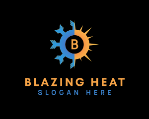 Heating Cooling Element logo design