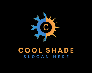 Heating Cooling Element logo design