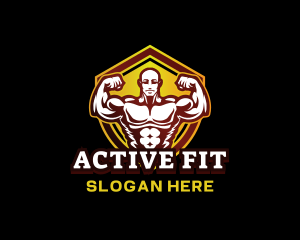 Fitness Muscle Gym logo design