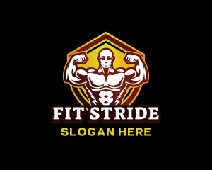 Fitness Muscle Gym logo design