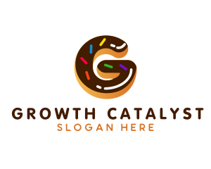 Donut Pastry Letter G logo design