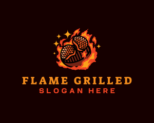 Barbecue Grill Restaurant logo design