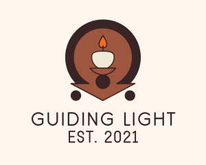 Meditation Candle Light  logo design