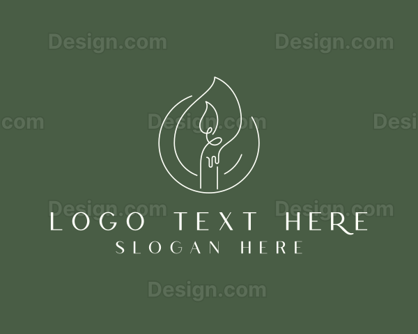 Decor Candlelight Flame Logo