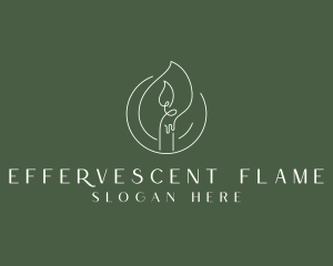 Decor Candlelight Flame logo design