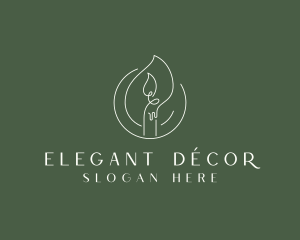 Decor Candlelight Flame logo design