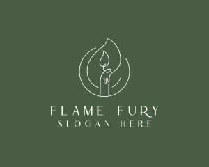 Decor Candlelight Flame logo design