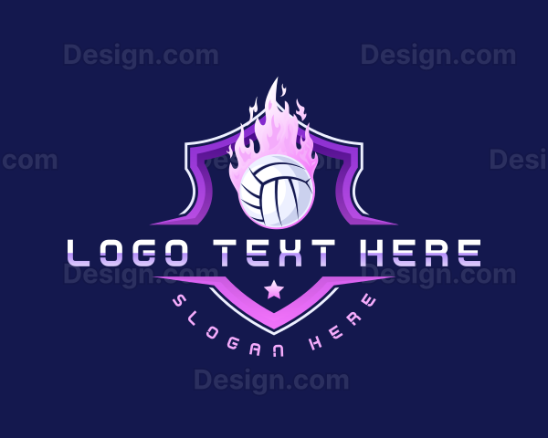 Blazing Volleyball League Logo