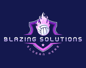 Blazing Volleyball League logo