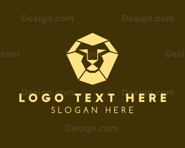 Modern Geometric Lion Logo