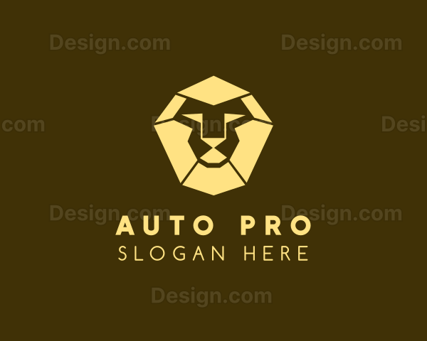 Modern Geometric Lion Logo