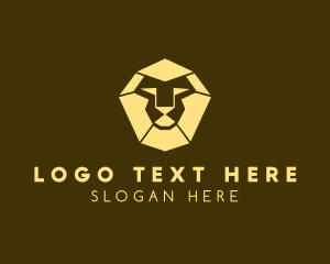 Modern Geometric Lion logo