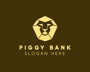 Modern Geometric Lion logo design