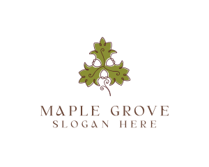 Fancy Maple Leaf logo design