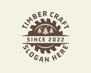 Lumber Mill Saw Badge logo design