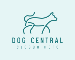 Walking Pet Outline  logo design