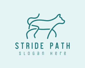 Walking Pet Outline  logo