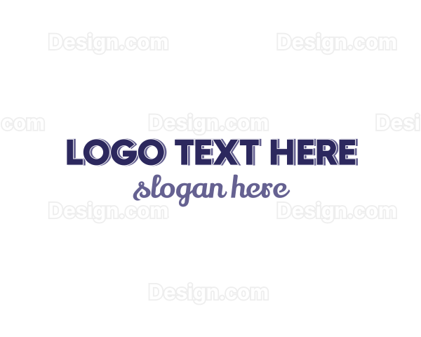 Traditional & Modern Text Font Logo