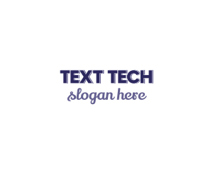 Traditional & Modern Text Font logo design