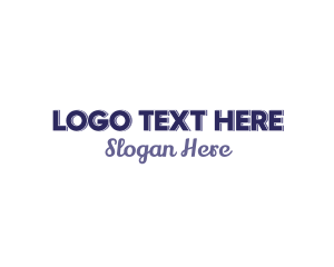 Traditional & Modern Text Font Logo