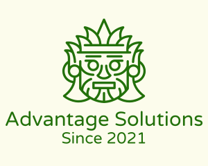 Aztec Leaf Mask logo design