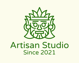 Aztec Leaf Mask logo design