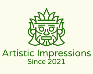 Aztec Leaf Mask logo design