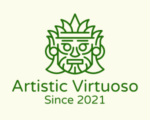 Aztec Leaf Mask logo design