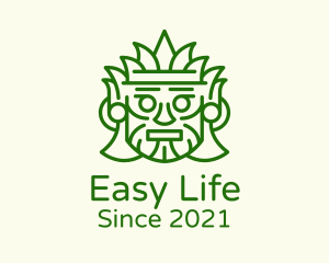 Aztec Leaf Mask logo design