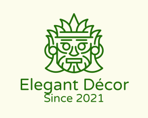 Aztec Leaf Mask logo design