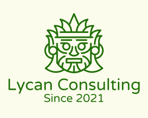 Aztec Leaf Mask logo design