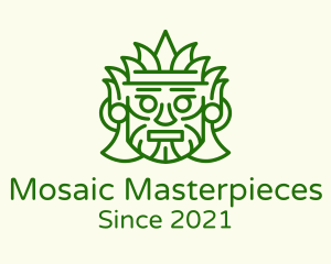 Aztec Leaf Mask logo design