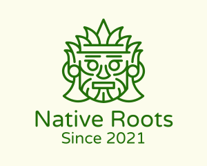 Aztec Leaf Mask logo design