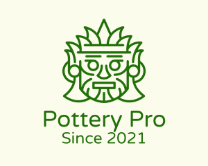 Aztec Leaf Mask logo design