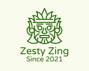 Aztec Leaf Mask logo design