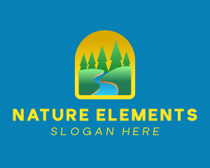 Nature River Forest logo design