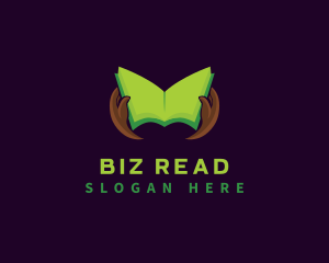 Book Knowledge Reading logo design