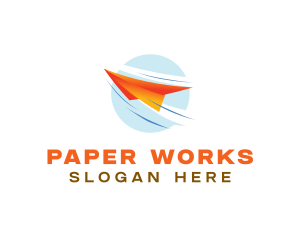 Paper Plane Aviation logo design