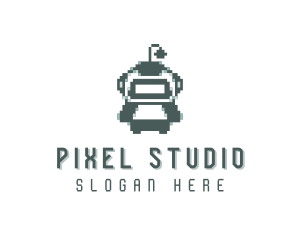 Pixel Robotics Arcade logo design