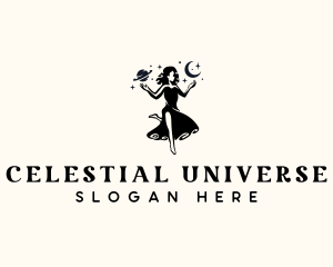 Celestial Galaxy Woman logo