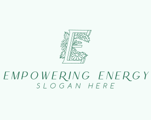 Natural Floral Letter E  logo design