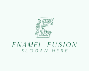 Natural Floral Letter E  logo design