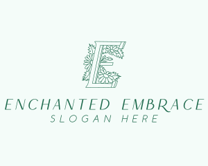 Natural Floral Letter E  logo design